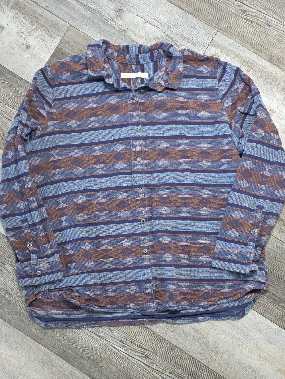 Woolrich | Quinella Jacquard Longsleeve Aztec Western Button-down Shirt Sz XL